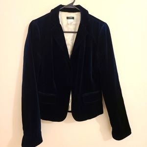 J. Crew Midnight Blue Velvet Blazer size 6